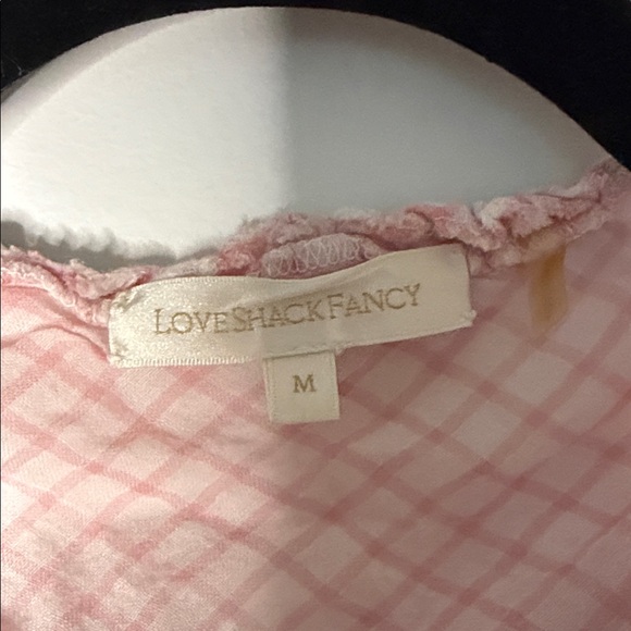 LoveShackFancy Pink Checkered Top - Picture 2 of 3